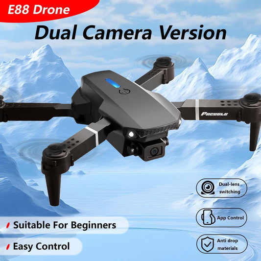 E88 Dual-Camera Drone – WiFi FPV Faltbarer Quadcopter für Anfänger